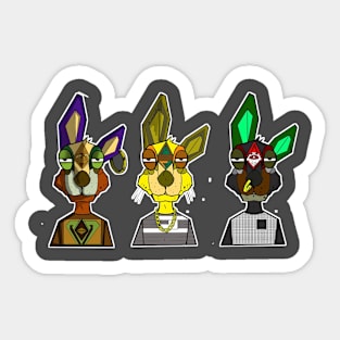 technology bunny V -02 Sticker